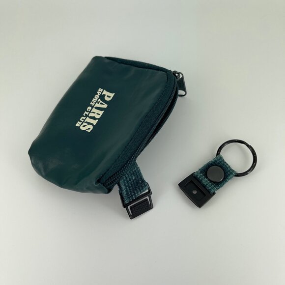 VINTAGE 80s PARIS SPORT CLUB NYLON ZIP BAG CHARM CREDIT CARD + CASH STASH POUCH - Picture 5 of 15